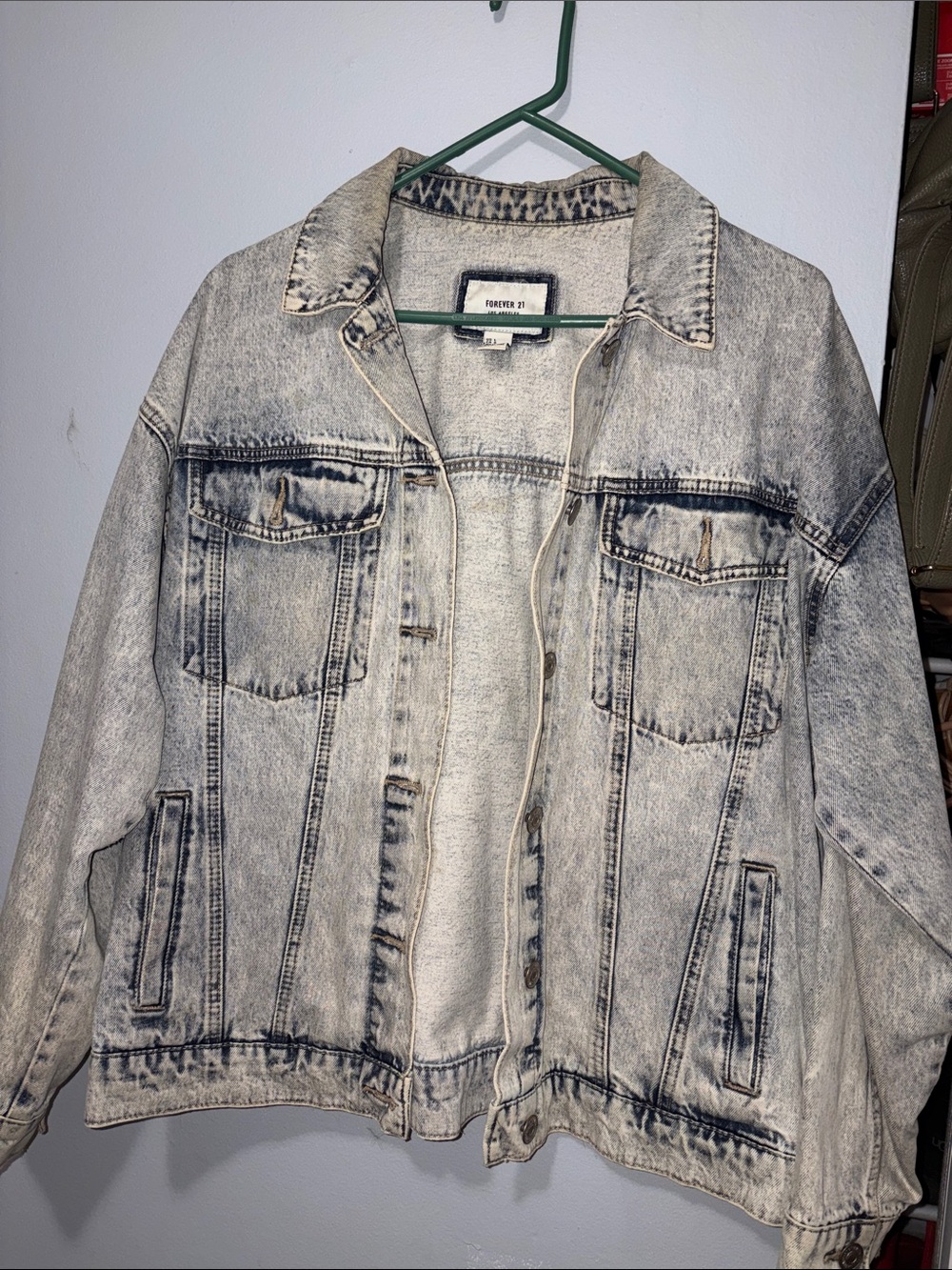 Forever 21 Light Acid Wash Denim Jacket